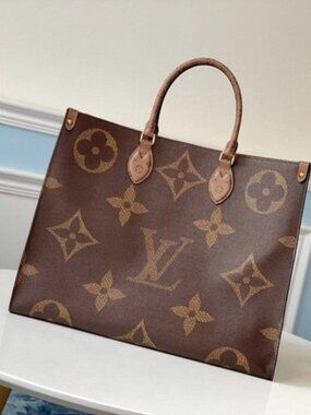 Louis Vuitton Monogram Empreinte ONTHEGO Totes MM Brown Bag